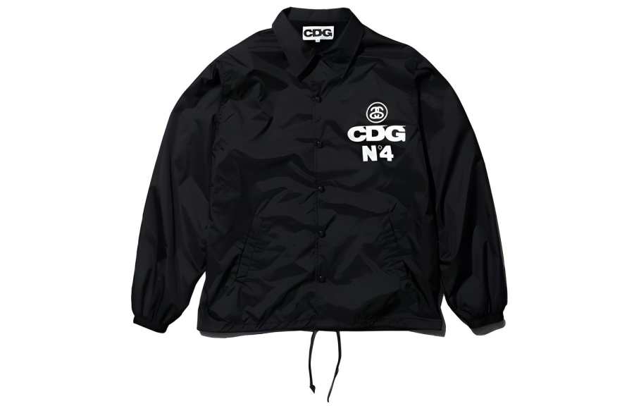CDG CDG X Stussy Jackets Unisex Black Stand Collar Moderate Other