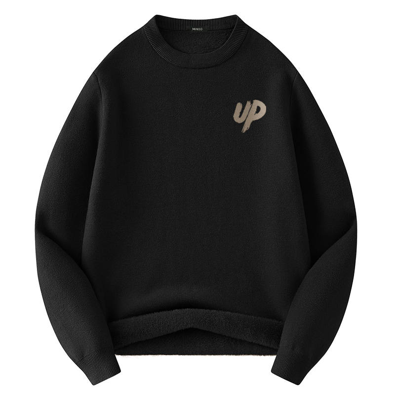 MINISO MINISO Sweaters Unisex Crew Neck Thickened And Fleece Lined Base Layer