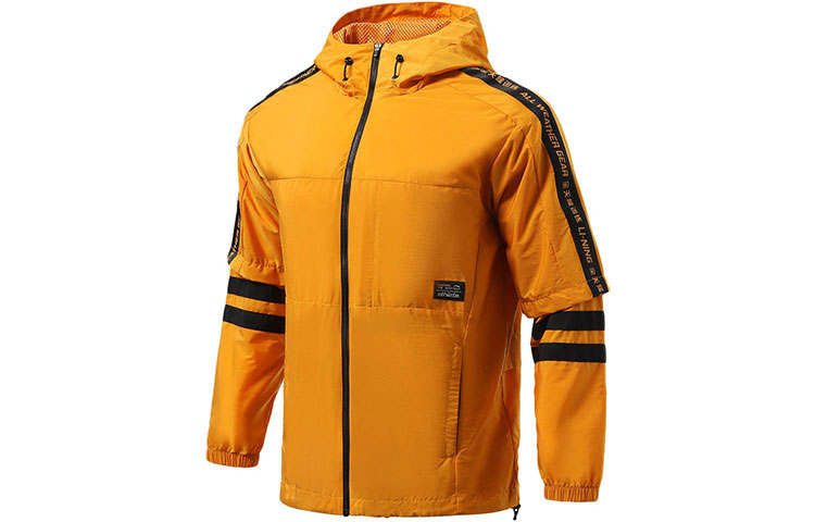 Li-Ning Li Ning Training Collection Fitness Collection Jacket Men's Fiery Sand Yellow