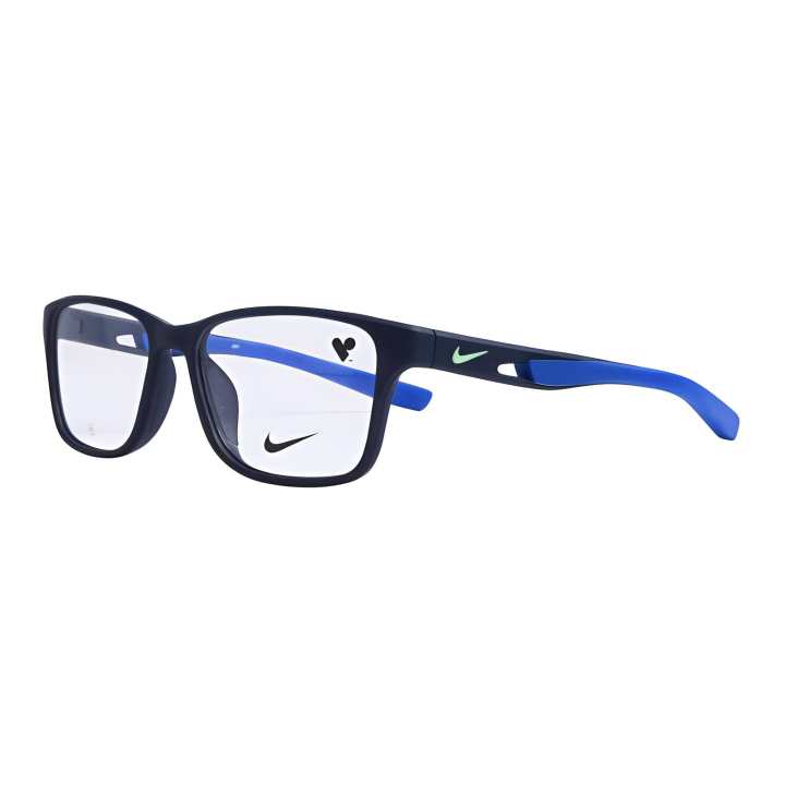 Nike Nike Acetate Rectangular Eyeglass Frames Men's Blue