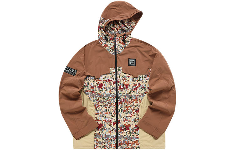 FILA FUSION X White Mountaineering FILA FUSION Hakusan L Collaboration Collection Jackets Men's Stone Tan Hooded Moderate Other