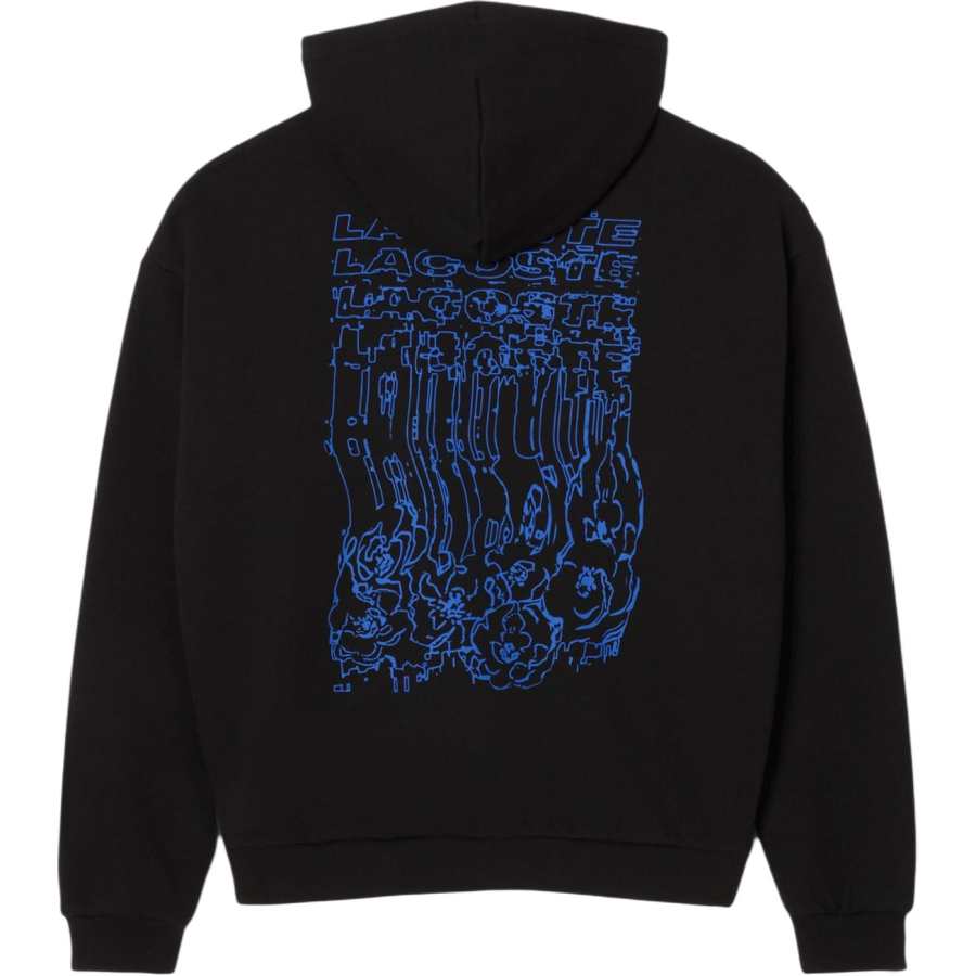 LACOSTE LACOSTE Sweatshirts Men's Black Hooded Moderate Regular