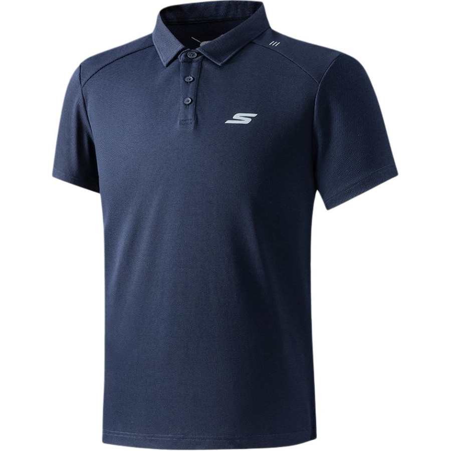 Skechers Polo Shirt Men's Navy Blue