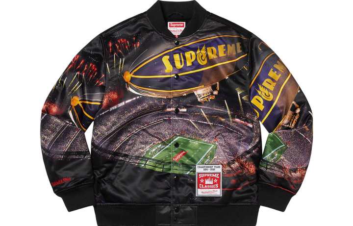 Supreme Supreme x Mitchell & Ness Stadium varsity jacket