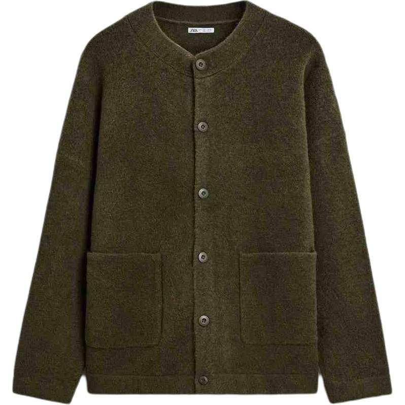 ZARA Sweaters Men's Crew Neck Moderate Cardigan