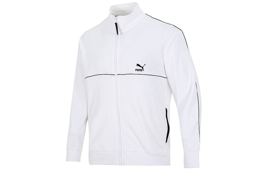 PUMA PUMA Jackets Men's White Stand Collar Moderate Other