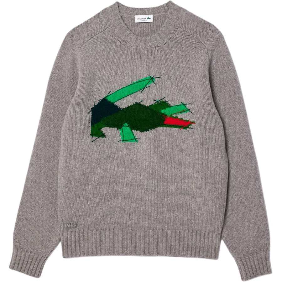LACOSTE LACOSTE Crocodile-motif Wool Jumper