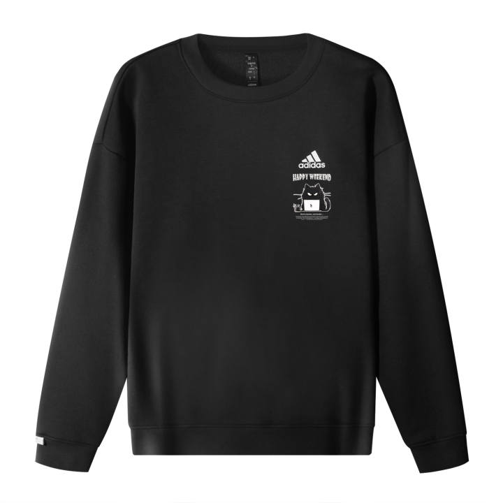 Adidas Adidas Sweatshirts Unisex Black Crew Neck Moderate Regular