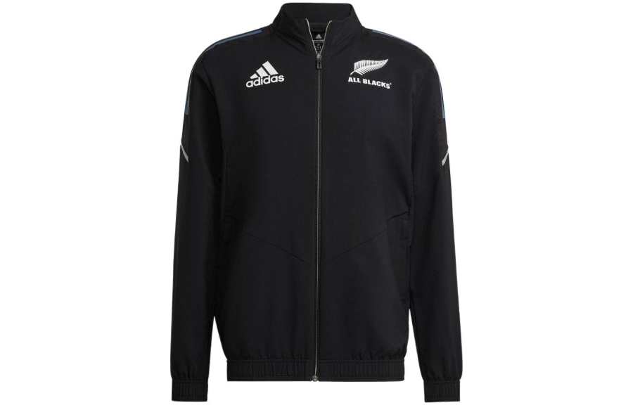 Adidas Adidas Jackets Men's Black Stand Collar Moderate Straight Fit