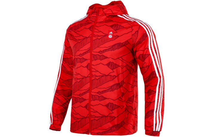 Adidas Adidas Jackets Men's Red Hooded Moderate Other