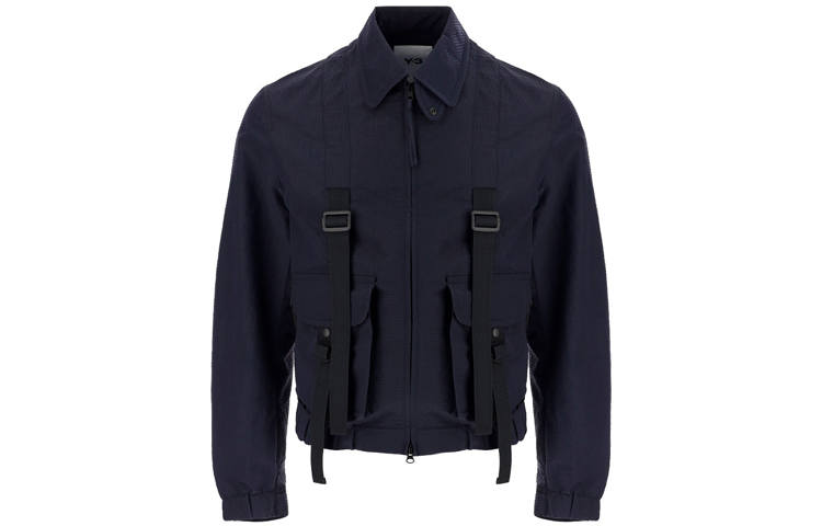 Y-3 Y 3 Jackets Men's Blue Lapel Moderate Other