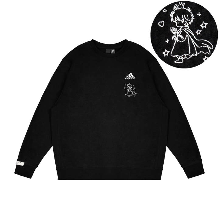 Adidas Adidas Sweatshirts Unisex Black Crew Neck Moderate Regular