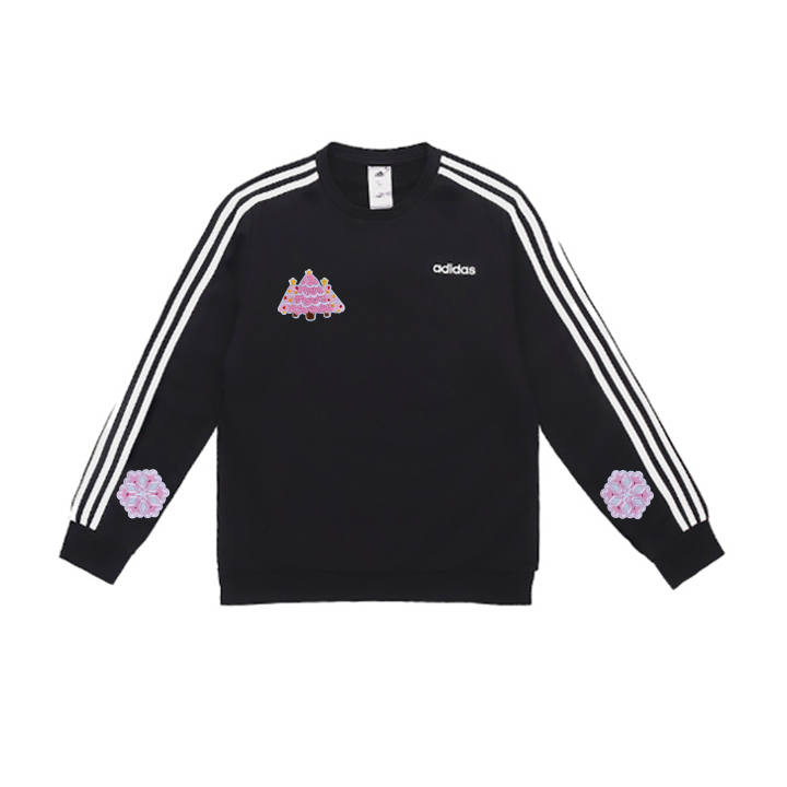 Adidas Adidas Sweatshirts Men's Black Crew Neck Moderate Regular