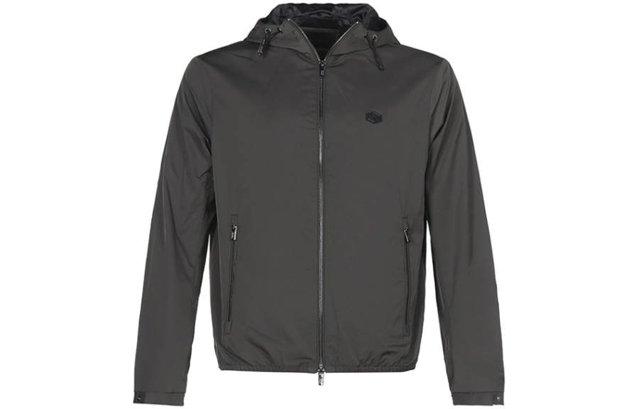 EMPORIO ARMANI Logo-patch Hooded Jacket