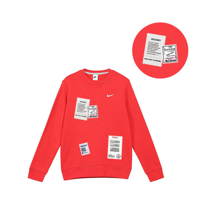 Nike Nike Sweatshirts Unisex Red Crew Neck Moderate
