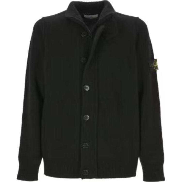 STONE ISLAND High Neck Knitted Cardigan