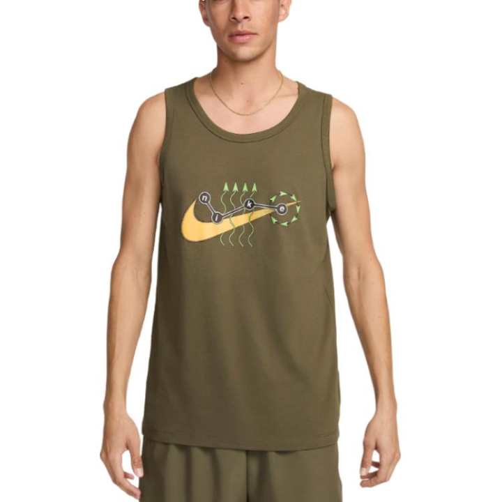 Nike Nike Tank Tops Men's Olive Crew Neck Moderate Other