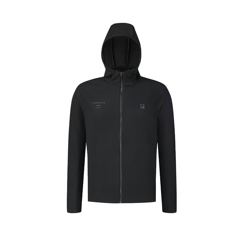 FILA Knitwear Men's Pitch Black Hooded Moderate