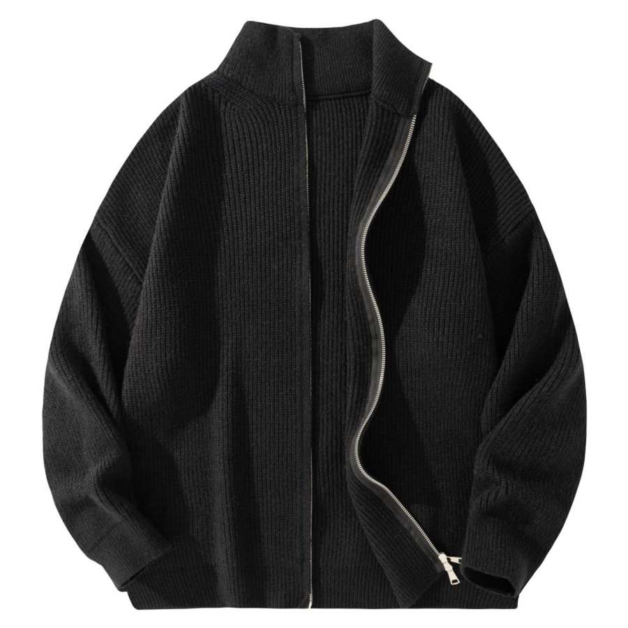 Kawasaki Knitwear Unisex Stand Collar Thin Cardigan
