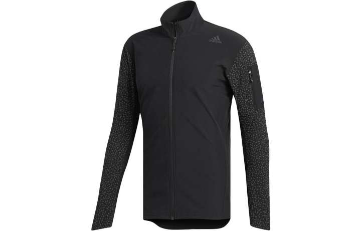 Adidas Adidas Jackets Men's Black Stand Collar Moderate Straight Fit