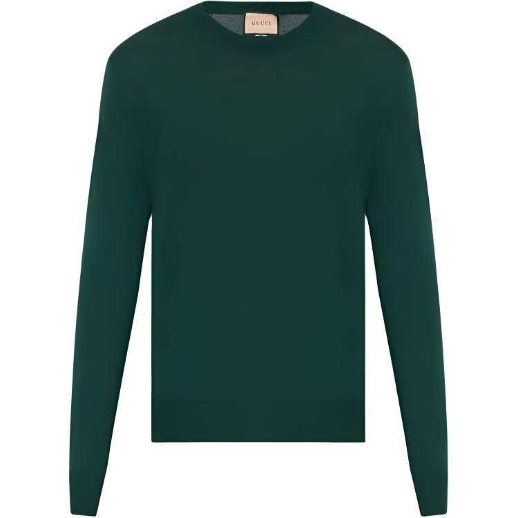 GUCCI Logo Embroidered Knit Sweater