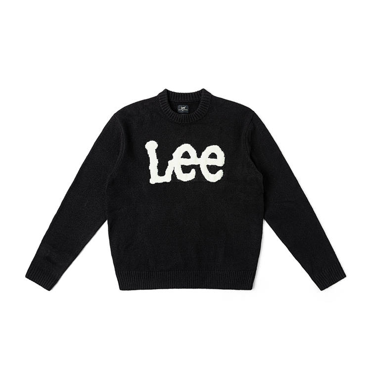 Lee Lee Sweaters Men's Black Crew Neck Moderate