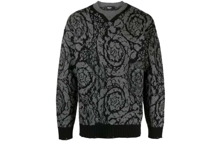 VERSACE VERSACE Barocco Intarsia Crewneck Jumper