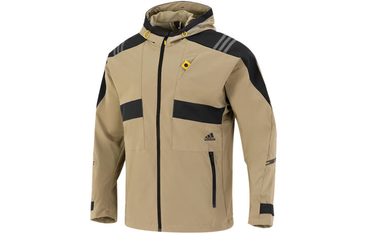 Adidas Adidas Jackets Men's Khaki Hooded Moderate Other