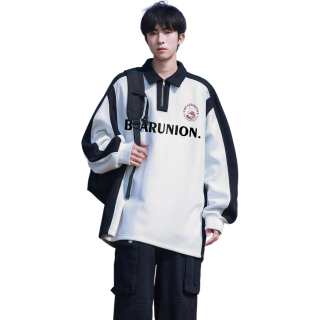 BEAR UNION Polo Shirts Unisex Lapel Moderate Straight Fit