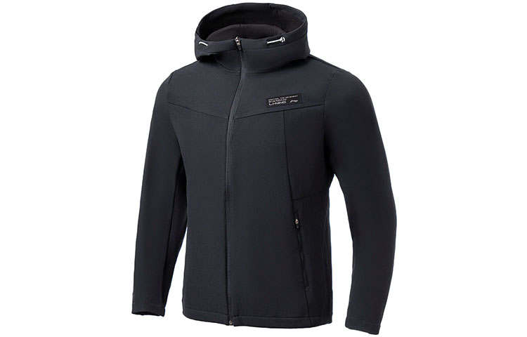 Li-Ning Li Ning Training Series Fleece Lined Thermal Logo Sports Hood Jacket Winter Men's Black