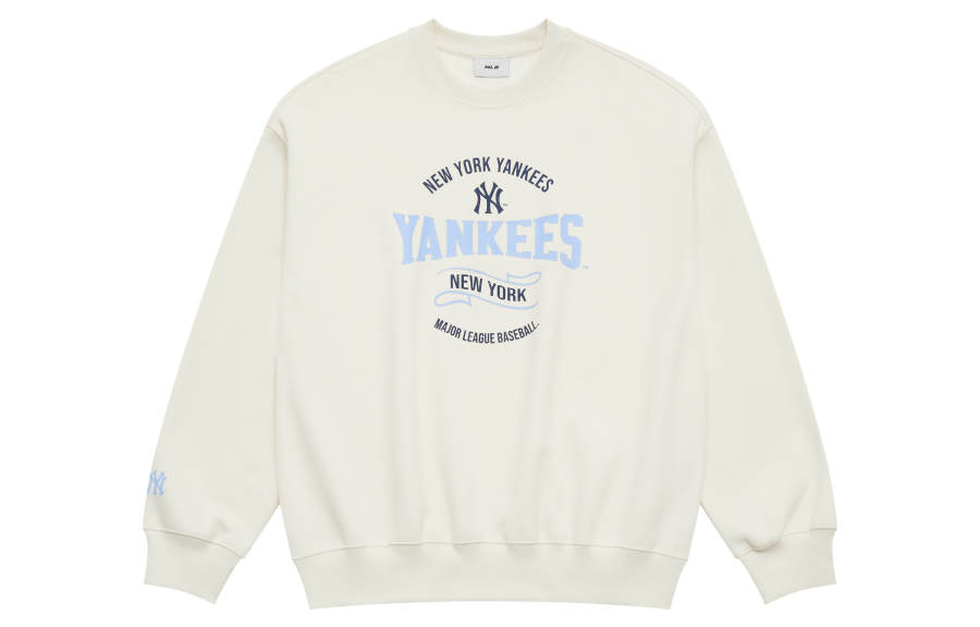 MLB Preppy Style Collection New York Yankees SS25 Sweatshirt Unisex Cream