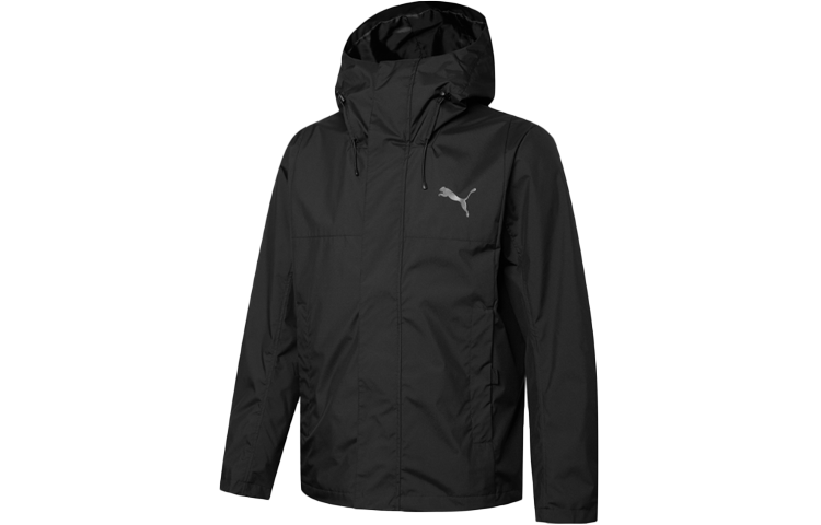 PUMA PUMA Basic Jackets Men's Black Hooded Moderate Soft Shell
