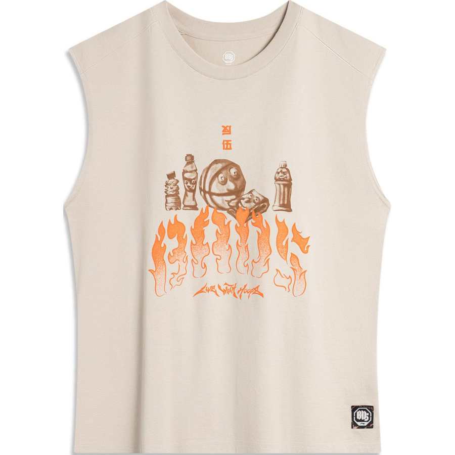 Li-Ning Li Ning BADFIVE Tank Top Men's Oat Gray
