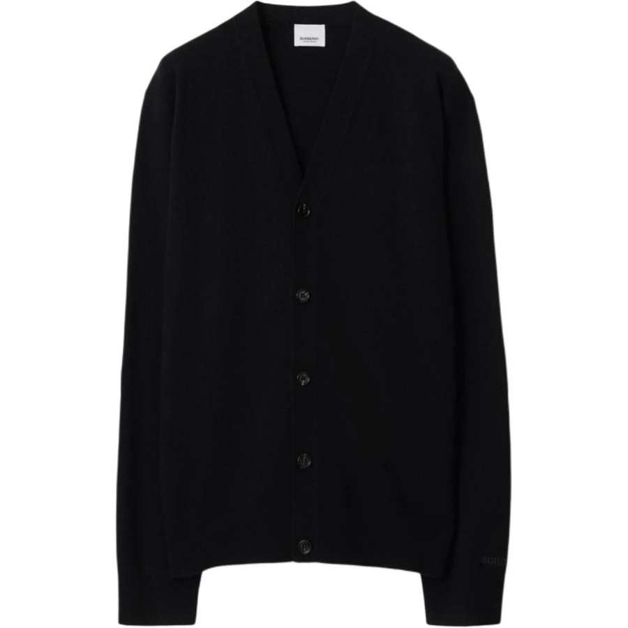 Burberry Knitwear Men's Black V Neck Moderate