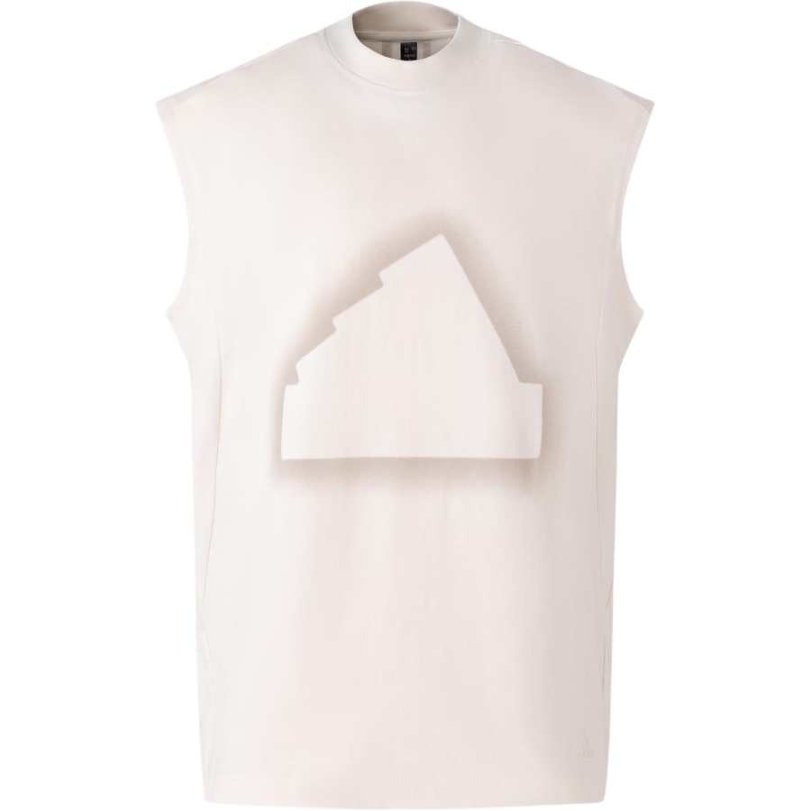 Adidas Adidas Tank Tops Men's White Crew Neck Moderate Straight Fit