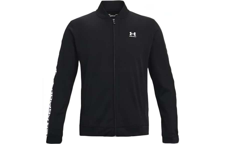 Under Armour Tricot Jackets Men's Black Baseball Collar Moderate Other