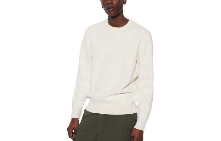 UNIQLO Sweaters Unisex Ivory Crew Neck Moderate Other