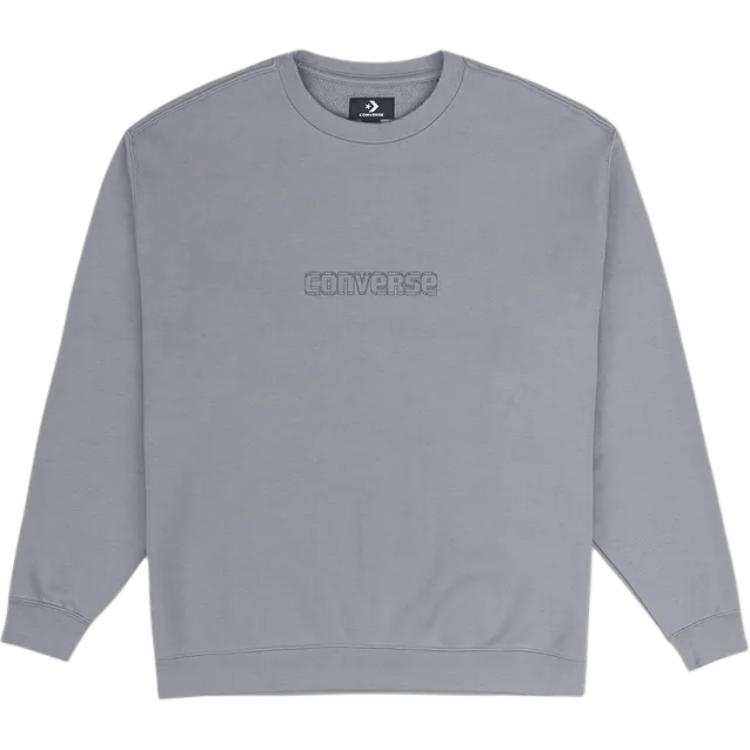 Converse Converse Sweatshirts Men's Gray Crew Neck Moderate