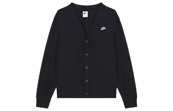 Nike Nike Club Knitwear Men's Black V Neck Moderate Cardigan