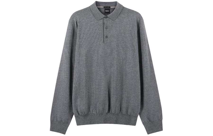 Hugo Boss logo-embroidered fine-ribbed polo shirt