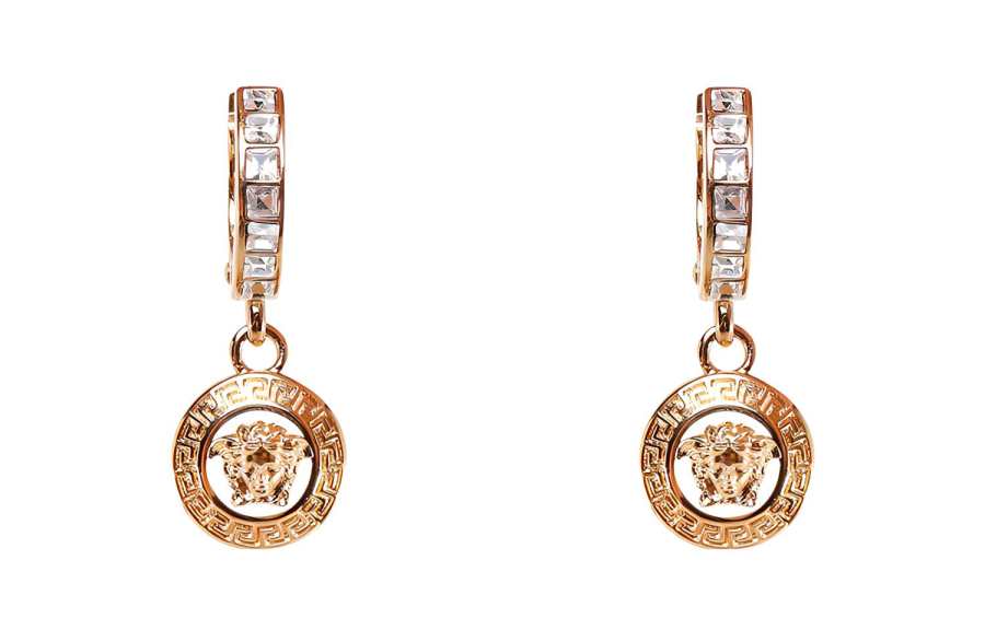 VERSACE 【Previous Season】Medusa-embellished hoop earrings