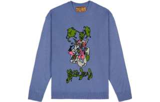 Brain Dead CYBER BUNNY SWEATER Unisex Blue