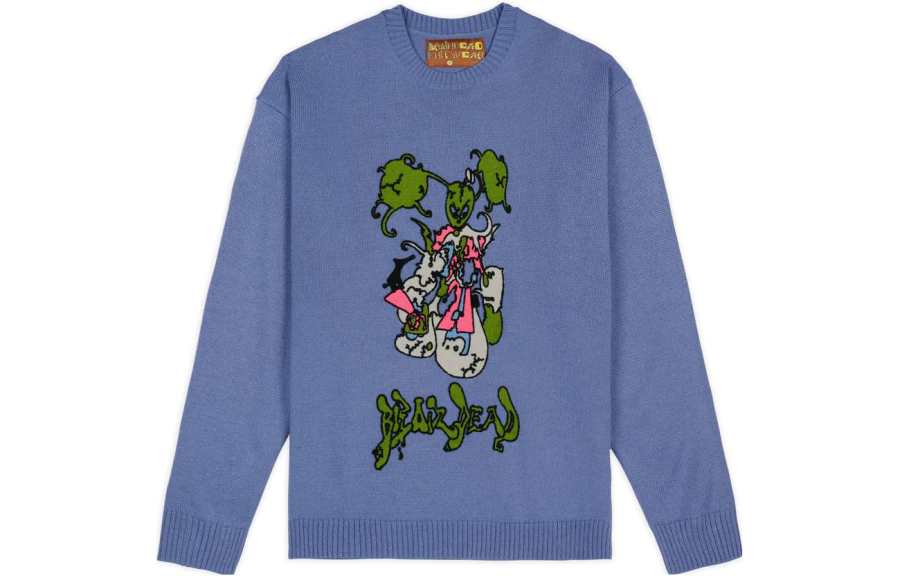 Brain Dead CYBER BUNNY SWEATER Unisex Blue