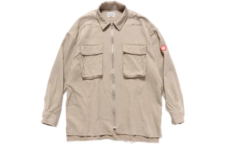 Cav Empt Cav Empt Jackets Men's Khaki Lapel Moderate Straight Fit