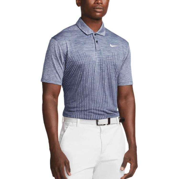 Nike Nike Polo Shirts Men's Blue Polo Collar Moderate Straight Fit