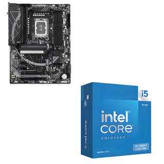 GIGABYTE Intel 2.5 1 Gbps High Speed Network Card I5 14600KF+Z790 EAGLE AX WIFI DDR5 CPU Motherboard Set