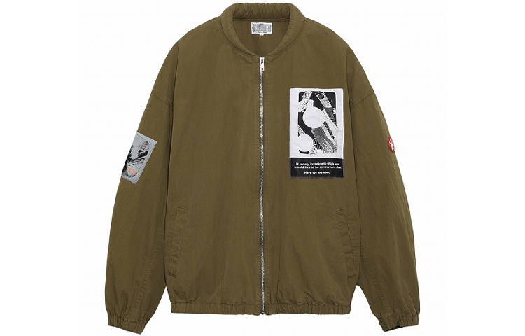 Cav Empt Cav Empt Jackets Unisex Khaki Pointed Collar Moderate Other