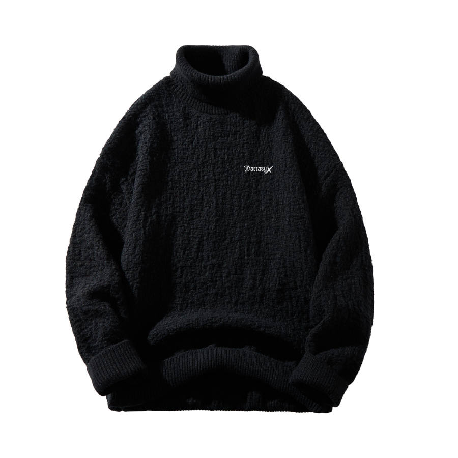 DAREASY Knitwear Unisex Turtleneck Thickened And Fleece Lined Base Layer