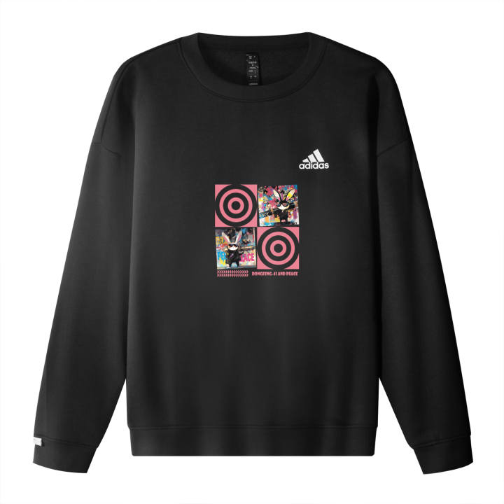 Adidas Adidas Sweatshirts Unisex Black Crew Neck Moderate Regular