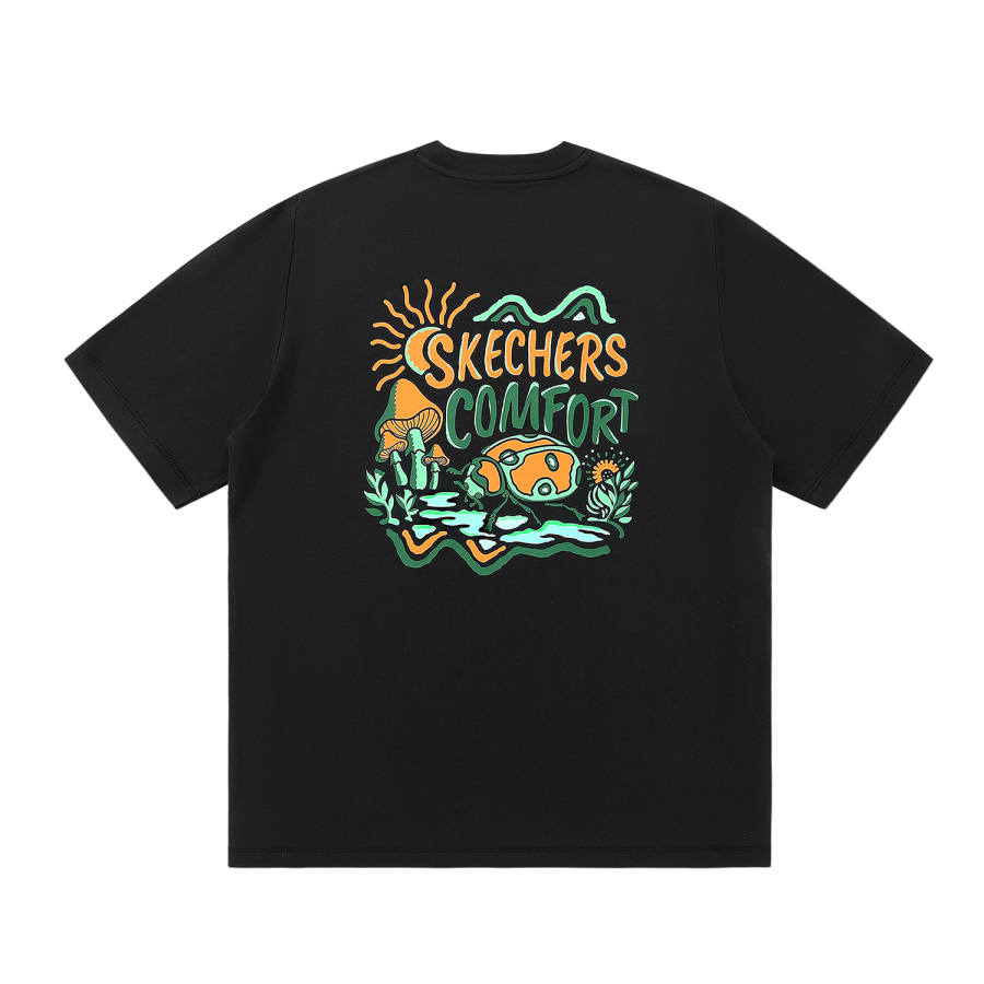 Skechers Elegant Diamond Collection T Shirt Unisex Pitch Black
